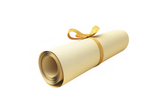 Graduation diploma rolled scroll 3d message icon isolated on background





