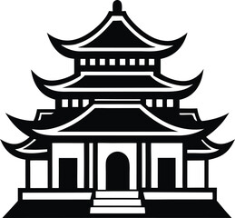 Fototapeta premium japanese temple vector illustration