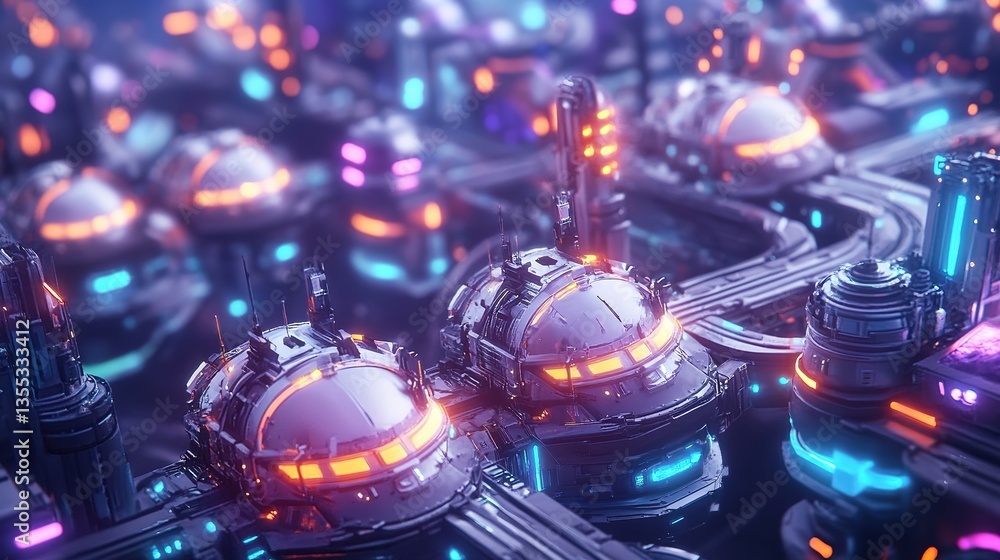 Poster a next-gen orbital factory utilizing ai and robotics for spacecraft assembly.