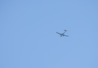 Qinetiq Diamond DA62 MPP aircraft equipped for Intelligence, Surveillance, and Reconnaissance (ISR) flying in a deep blue sky