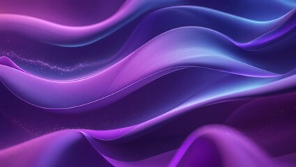 Obraz premium Soft purple waves flow like silk, blending with hints of pink and blue light