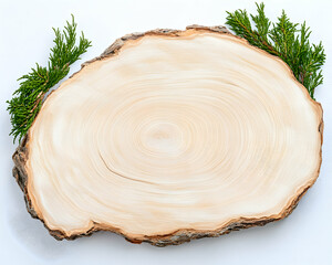 Obraz premium Wood Slice Display, Nature Decor