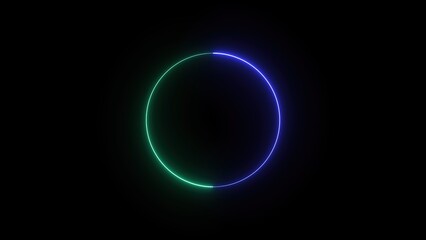Glowing Circular Neon Design