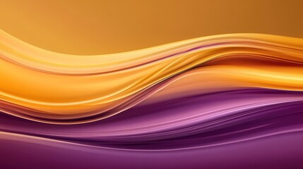 Abstract Flow of Warm and Cool Tones Dynamic Waves in Orange and Purple Modern Artistic Backg