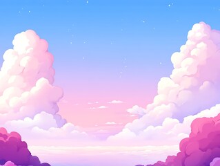 Fototapeta premium Pastel Cloudscape Dusk.