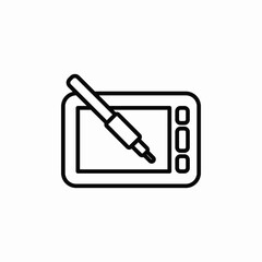 screen pen icon sign vector