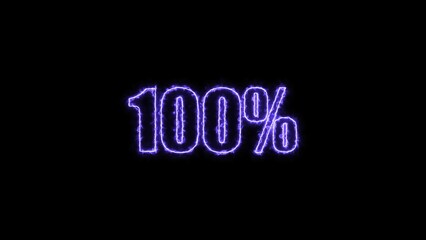 Glowing Purple 100% Completion Text