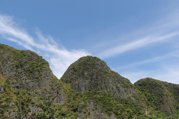 mountain landscape with blue sky