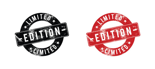 Limited edition rubber stamp. Limited edition stamp sticker icon vector.