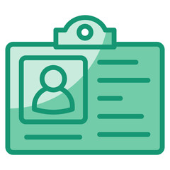 Fototapeta premium Employee Id Icon Element For Design