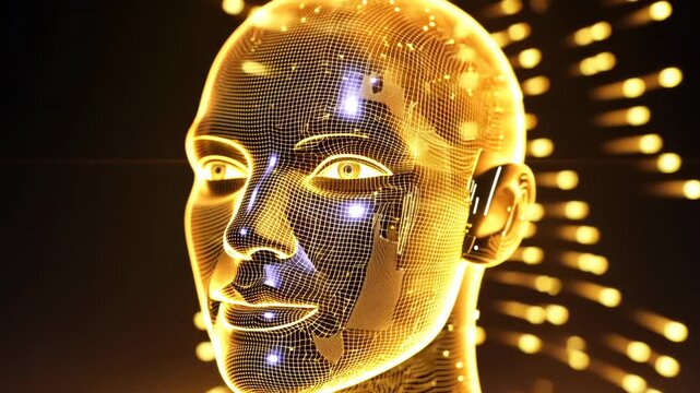 Exploring advanced technology and artificial intelligence through a digital human representation in a futuristic setting