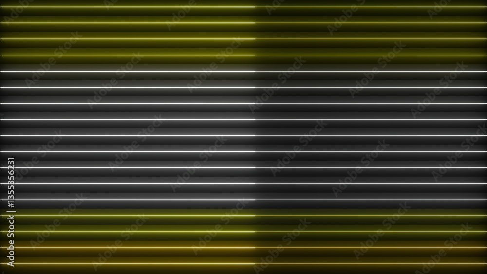 Poster a modern abstract background featuring horizontal lines in varying shades of gray, yellow, and black