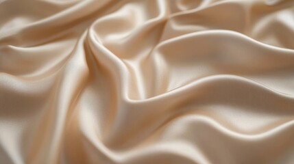 Fototapeta premium Luxurious Champagne Silk Drapes Elegance in Every Fold.