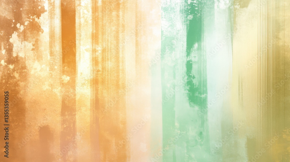 Poster an abstract artwork displaying vertical stripes in various colors and textures