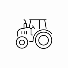 field tractor icon sign vector