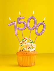 Number of followers or likes - Candle number 7500