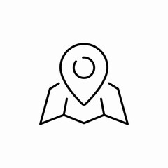 paper map location address icon sign vector