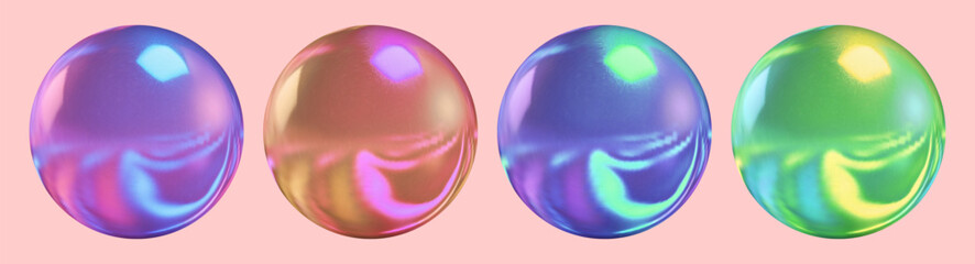 Realistic glossy glass ball.Abstract 3D light bubble with glare.Geometric abstract shape.