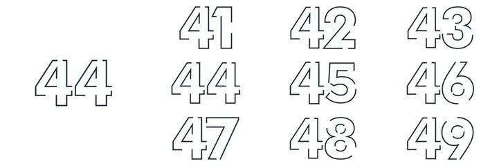 collection numbers Anniversary logo set icon vector design