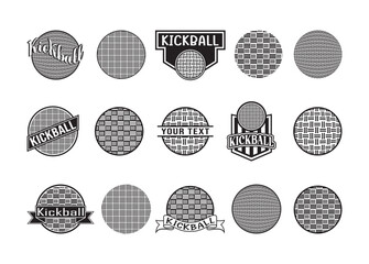 Kickball vector bundle, Kickball clipart, Kickball silhouette.	