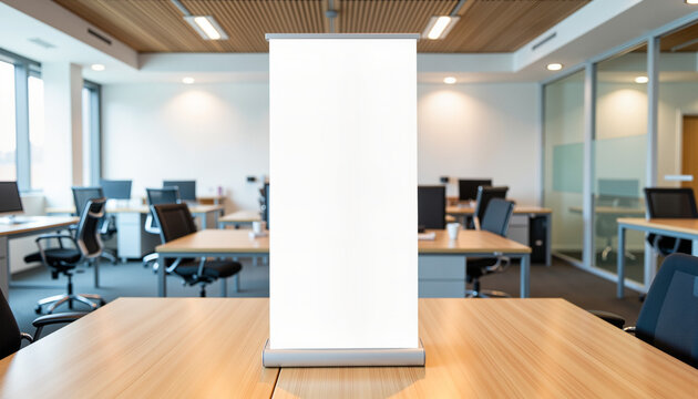 Empty mockup display in a modern office interior  
