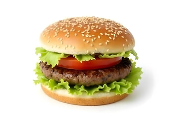 hamburger isolated on white