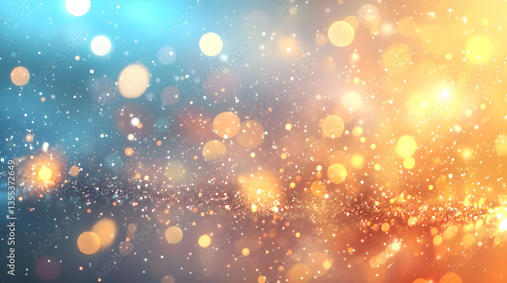 Poster vibrant abstract summer background with bokeh lights inviting relaxation. generative ai
