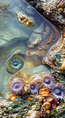 Nature's Aquarium: A Microcosm of Life in a Sunlit Coastal Rockpool