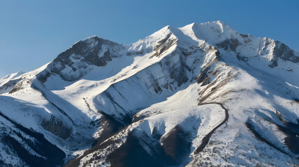mountain landscape with snow