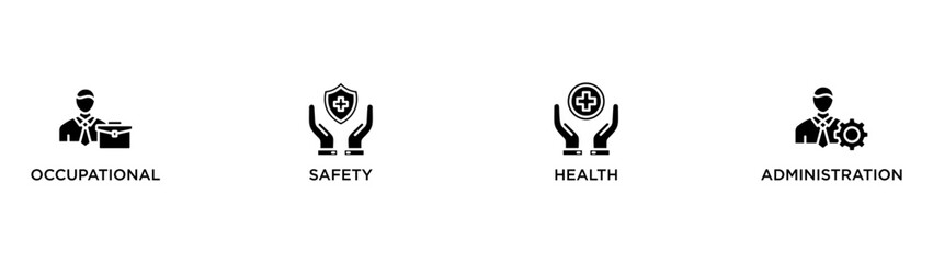 OSHA banner web icon vector illustration concept for product and service quality inspection with an icon of occupational, safety, health, administration, 