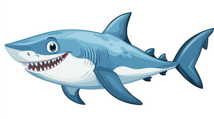 Fototapeta premium Vector shark character.