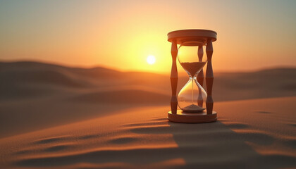 hourglass on the sand