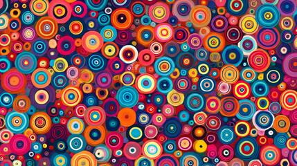 Colored circle seamless pattern shape art geometric graphic background vector illustration