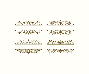 Swirl Vintage Split Monogram Design Elements