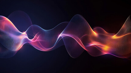 Vector digital music equalizer audio waves design template audio signal visualization signal illustration.