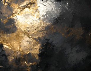 Abstract Metallic Texture Background with Gold and Silver Accents
