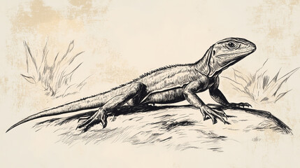 Different kind of lizard reptile isolated vector illustration.