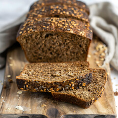 Artisan Whole Grain Sliced Bread: Nutritious and Delicious Breakfast or Snack Option