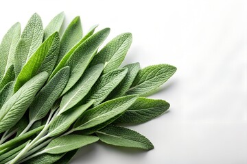 Sage on White Background