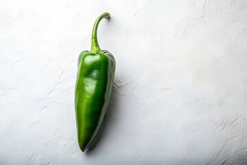 Serrano Pepper on White Background