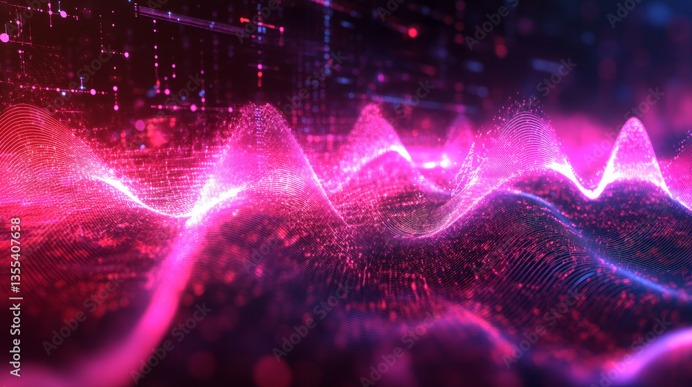 Aufkleber vector digital music equalizer audio waves design template audio signal visualization signal illustr