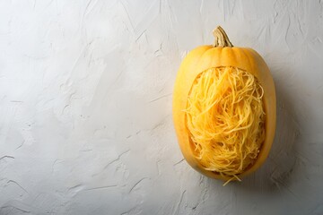 Spaghetti Squash on White Background