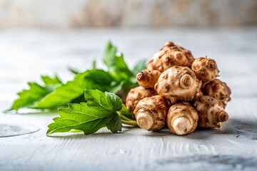 Sunchoke on White Background