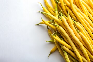 Yellow Beans on White Background