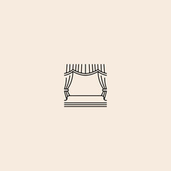 Stage icon flat vector design. 