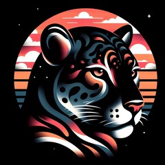 tiger head silhouette