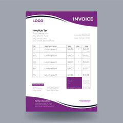 Business invoice template design