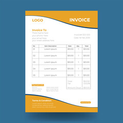 Business corporation invoice template design