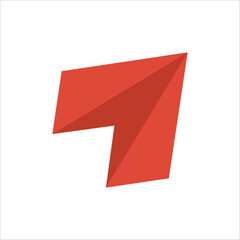 red arrow isolated on white