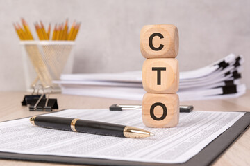 Wooden blocks spelling 